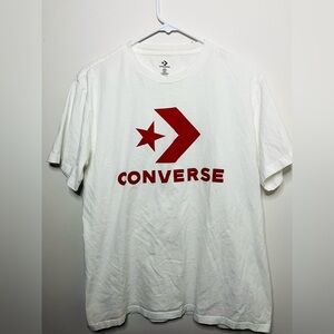 Converse Men's White Tee with Red Logo